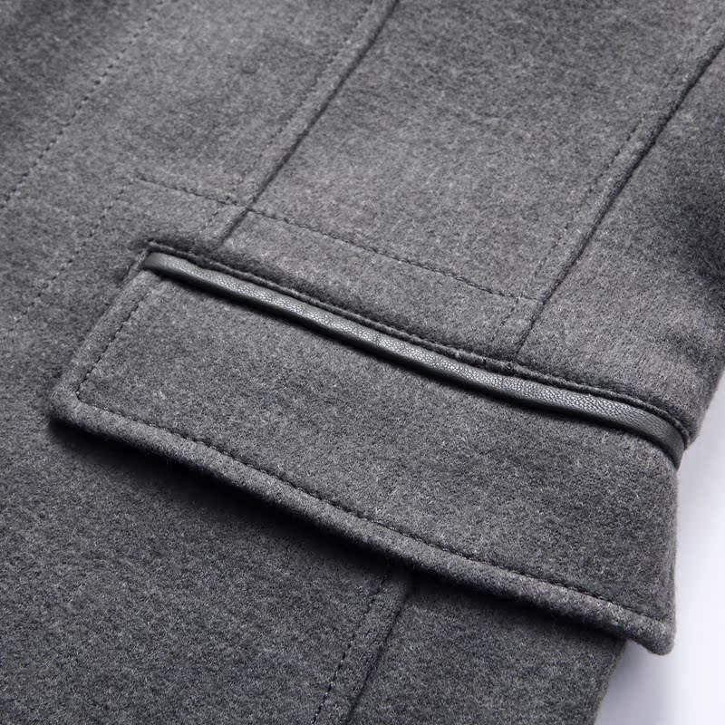 E482.Bird áo khoác len nam 56,5% len thẳng hàng da cừu áo khoác ấm áp giản dị 73192 jacket nam