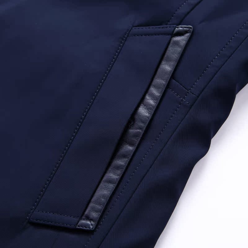E573.Birds mùa thu và mùa đông nam áo gió dài Inline cotton bên trong kinh doanh bình thường áo khoác 83010 áo gió đồng phục