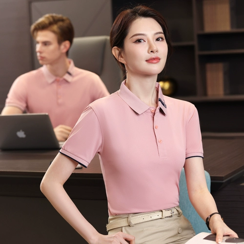 Шелковая футболка polo для работы, летняя футболка с коротким рукавом, делается под заказ, с печатью вашего логотипа