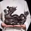 Ebony carved dragon ornaments Animal Zodiac Dragon Solid wood home decoration Mahogany handicrafts gifts