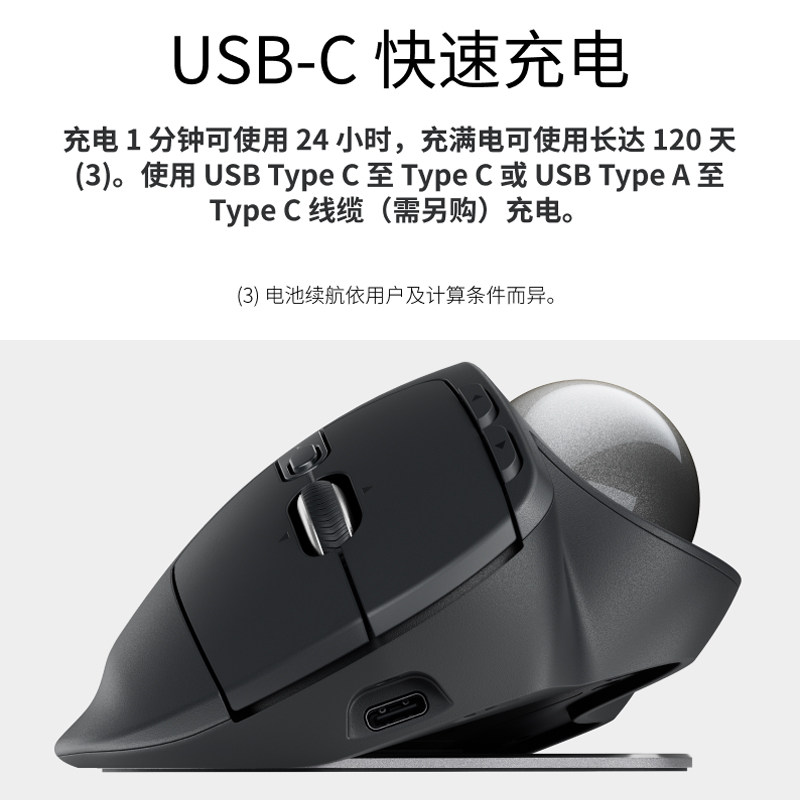 Logitech Ergonomic Series Mx Ergo S Wireless Mouse Trackball Cross-Screen Transmission for Office Professional Drawing