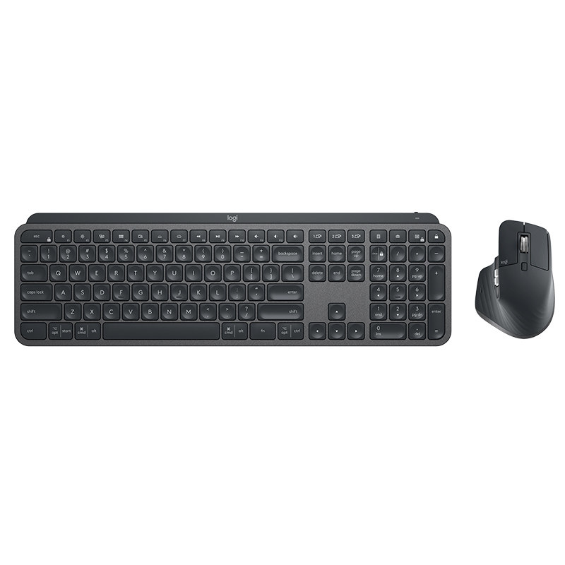 Logitech Master Series Mx Keys Second Generation Commercial Keyboard and Mouse Set Wireless Bluetooth Office Bolt Receiver