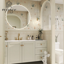 French cream style bunny tiles bathroom toilet tile wainscot kitchen wall tiles retro non-slip floor tiles