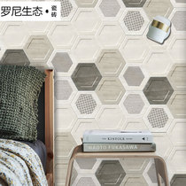 Grey Hexagon Brick Nordic Balcony Floor Tile Kitchen Wall Brick Toilet Tile Living Room Flower Brick Hexagonal Antique Brick