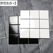 Nordic square bathroom mosaic tiles black and white bathroom kitchen and bathroom wall tiles Floor tiles Nine grid balcony tiles
