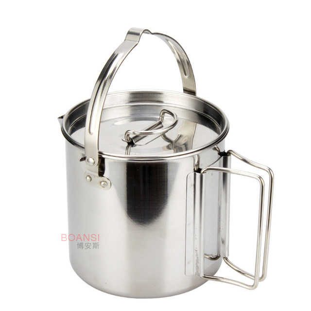 Outdoor high quality 1.2L stainless steel kettle Picnic pot kettle Coffee pot tea pot Water cup