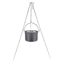 Outdoor picnic 6 - 8 people suspension pot in the wild camping soup pot military pan picnic water cooker