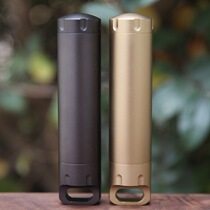 Outdoor EDC Survival Aluminum Alloy Waterproof Storage Tank CNC NC Cut Large Sealed Capsules Medicine Bottles