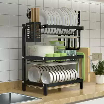 Bowl rack Kitchen rack Bowl drain rack Chopsticks water filter rack Storage knife rack box supplies Household dish rack countertop