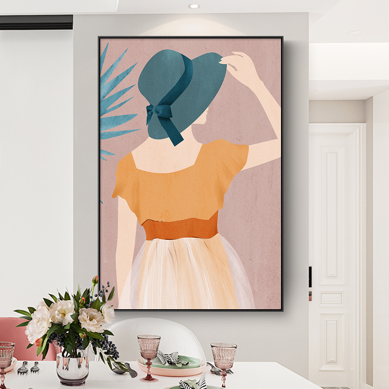 American character living room decoration painting creative sofa background wall painting handsome man rental house bedroom non-perforated wall painting