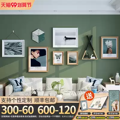 European-style photo wall decoration living room creative shelf photo frame hanging wall combination bedroom photo background room layout
