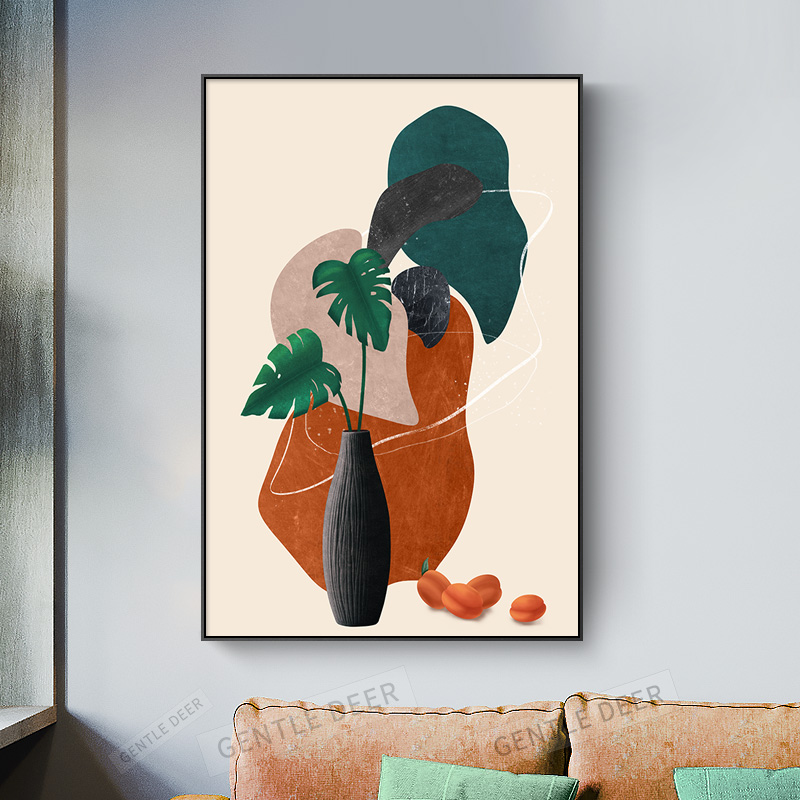 Nordic Abstract Art Living Room Decoration Painting Personality Creative Dining Hall Hung Painting Modern Minima Sofa Background Wall Mural Painting