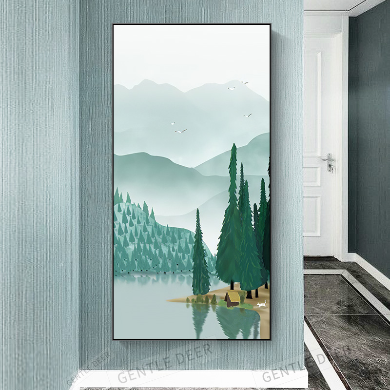 Morandy Handicap Corridor decorates Nordic abstract living room sofa background wall painted modern minimalist hanging painting