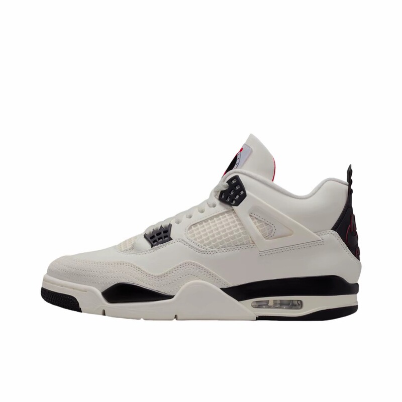 Jordan Air Jordan 4 Retro Support Mid-Top Men's White Black Red Im4002-100 Jordan Air Jordan 4 Retro Support Mid-Top Men's White Black Red Im4002-100