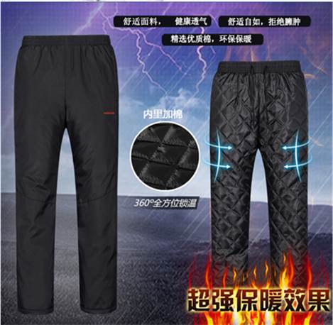 Teen sweatpants đàn ông cộng với bông dày mùa thu và mùa đông bé trai mất lớn kích thước quần sinh kẹp thẳng quần bông giản dị.