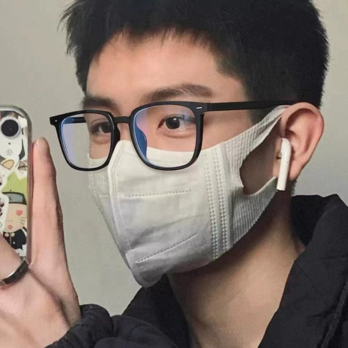 Черно -рамки Glasses Myopia может быть оборудована без степени анти -легочной анти -радиации, радиационно -реакционное плоское световое зеркало прилив красавица с большим рамкой для глаз.