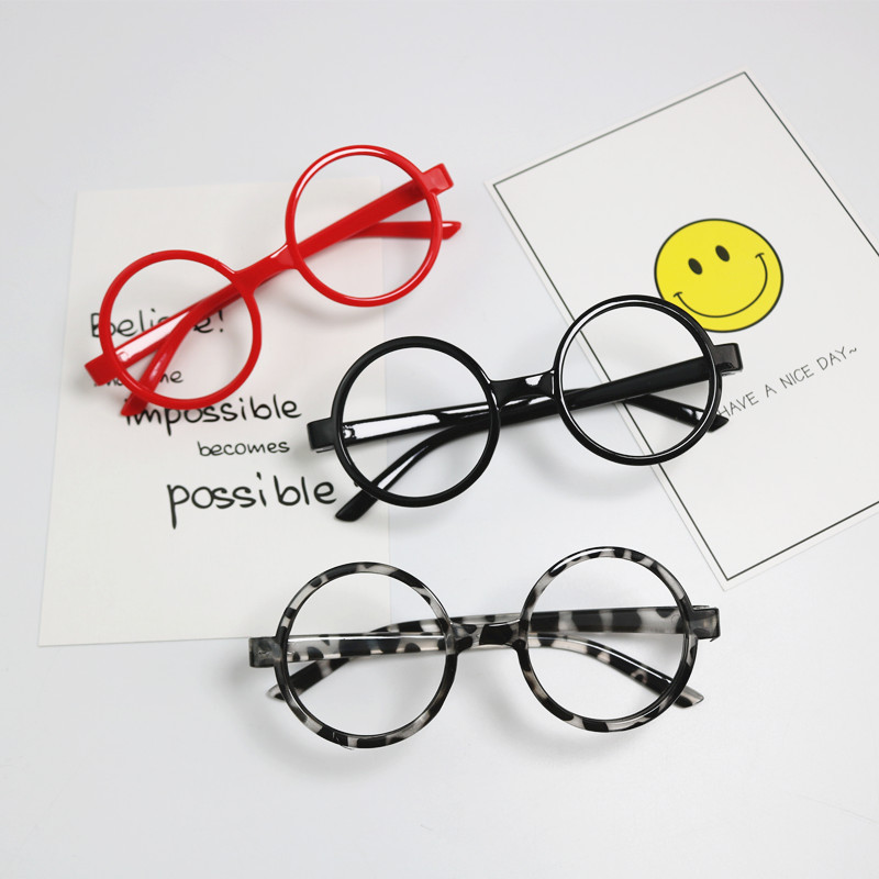 Korean version of the children's glasses frame without lenses Cute children's glasses round frame Boys and girls baby glasses frame tide