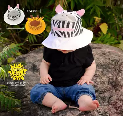 Canada flapjackkids children's anti-UV sunscreen hat Baby double-sided sun visor baby sun visor