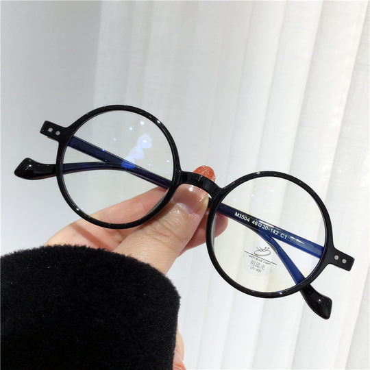 日系茶色可爱小圆框眼镜文艺复古眼镜架配近视眼镜框学生男女潮