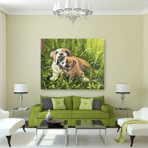 Pinuki Patriotic Puppy Puppy DIY Цифровой масляной картина