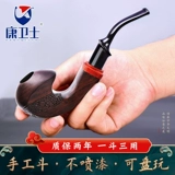 Кангвей твердый дерево табак Традиционный старый старый стиль песчаной ручной работы вырезан с тремя целеустремленными табаками плавные умные философии борьба с борьбой