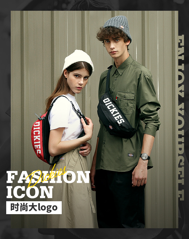 Đánh dấu túi nữ sinh viên hoang dã Túi Dike Messenger thương hiệu nam thủy triều Dikais trang web chính thức Dickies túi ngực đích thực - Túi của con người túi đeo chéo nam hàng hiệu