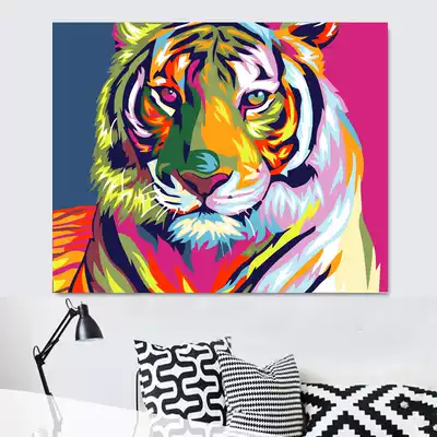 Yijie diy digital oil painting living room colorful animal cartoon painting coloring hand-painted oil painting decorative painting