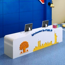 Field childrens training institution Paint reception desk Kindergarten early education cartoon cashier desk Bar