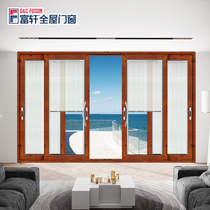 Fuxuan whole house doors and windows European style Marquis Ouya Aluminum alloy glass sliding door Kitchen balcony sliding door hanging rail