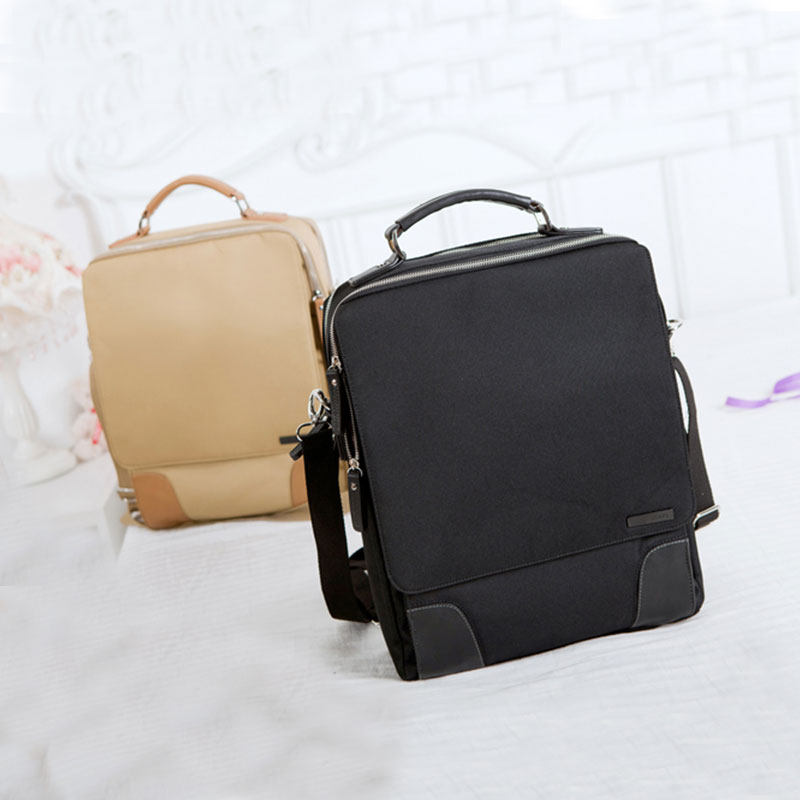 Korean shoulder handbag IPAD computer bag 2021Kling waterproof men's double shoulder oblique cross three-way backpack