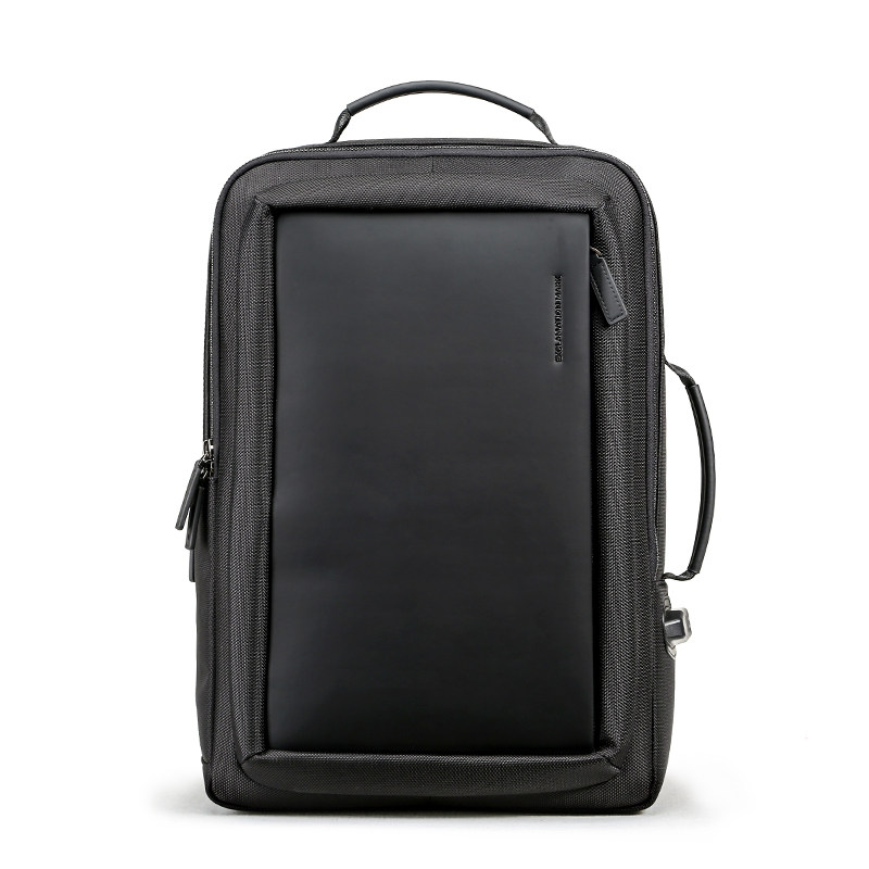 Korea 2022 black backpack Japan Korea young men business casual cowhide backpack multifunctional school bag computer bag