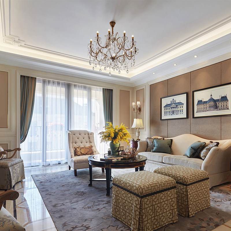 Shanghai whole house custom American solid wood wall skirt decorative board light luxury TV background wall bedroom wall panel A13