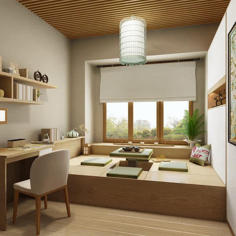 Shanghai full house Custom bedrooms overall floating window tatami modern minimalist bedroom with bedroom bed wardrobe set as A42