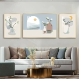 Северная гостиная декоративная живопись Современная минималистская диван Фоновая стена роспис