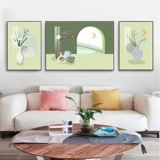 Северная гостиная декоративная живопись Современная минималистская диван Фоновая стена роспис