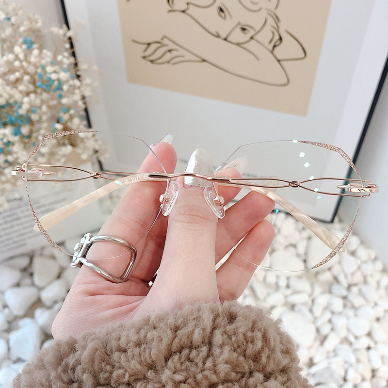 ACCO Diamond Cutting Near-Sighted Glasses Woman with Degree Windows Blue-proof Blue-Blue-Blue-Blue-Blue-Blue-proof Glass