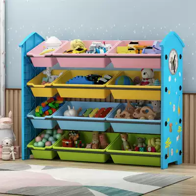 Pengfite children's toys storage layer shelf baby bookshelf picture book kindergarten multi-layer shelf finishing artifact