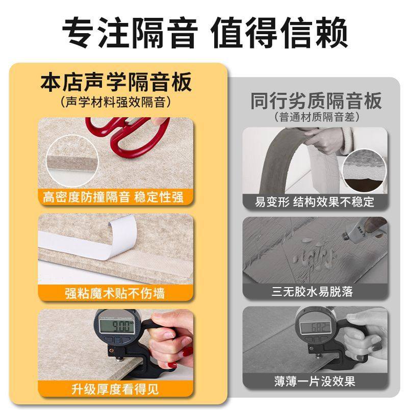 Soundproofing and Sound-Absorbing Cotton Board Felt, Ultra-Soundproof, Home Wall Noise Reduction, Bedroom Professional Wall Hard Board, High-Density Wall Panel