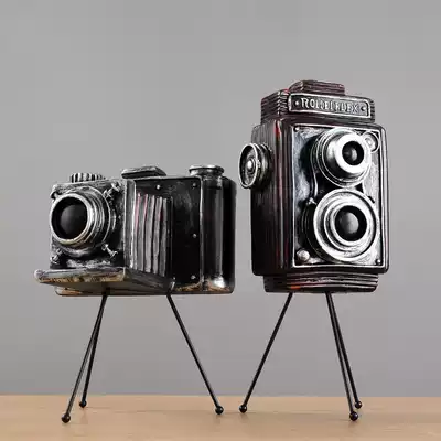 European-style retro camera model ornaments Home accessories Creative wine cabinet Living room study TV cabinet Window knickknacks