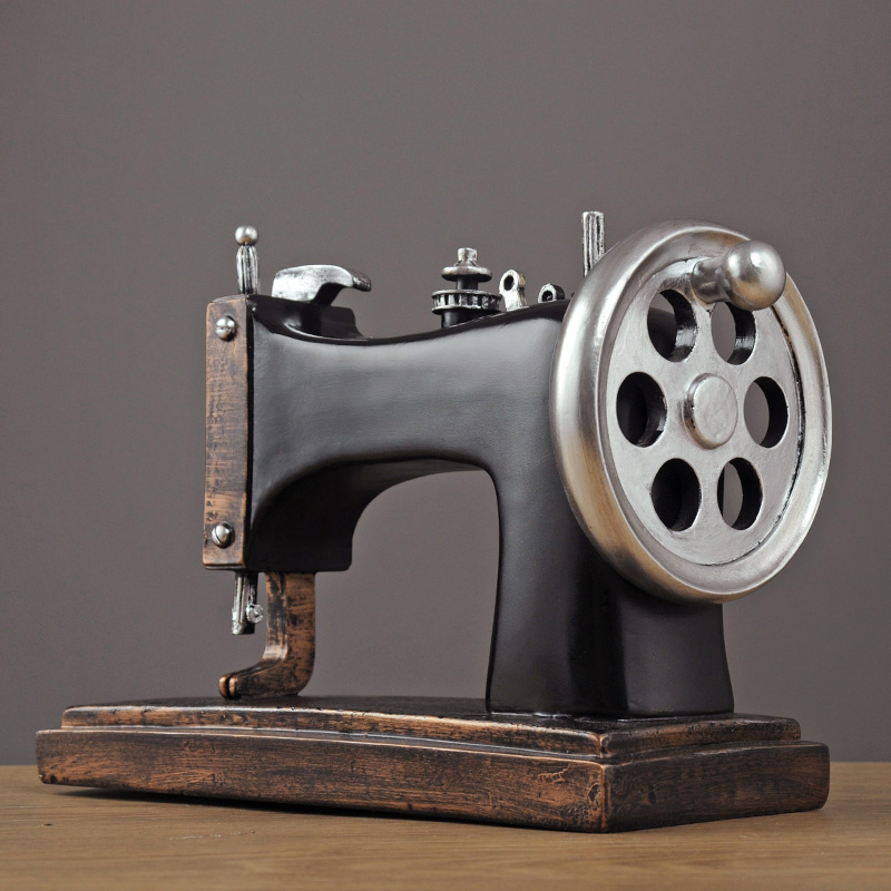 Nostalgia Sewing Machine Model Swing Piece Home Ornament Creativity Modern Shooting Props Bar Living Room Retro Small Furnishing