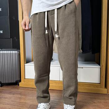 Trendy brand knitted sports sweatpants men's autumn and winter new style