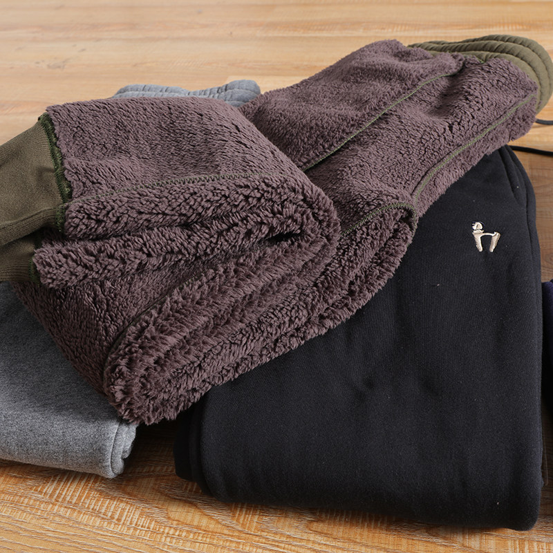 The Winter God's 20 degrees Celsius is also not afraid of a top three plus suede thickened men's sweetpants trousers 6342