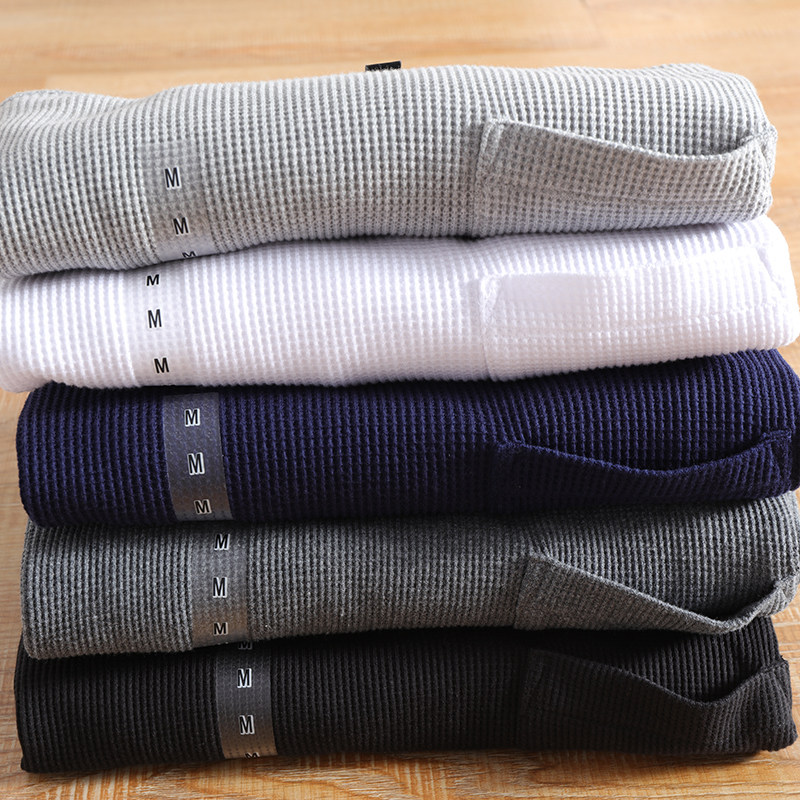 Hand three-piece fitting room cut placer pure original 300 gr Huffg men's spring long sleeves fit T-shirt 3493