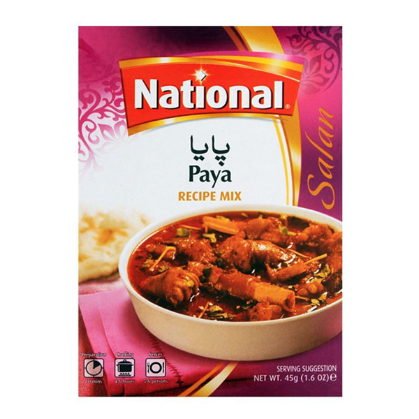 National Paya Masala Pakistan Rawah Brand Imported Beef Stew Seasoning Powder 45g