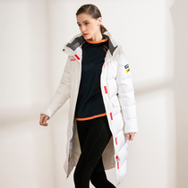 Lundhags Long Ha Men Women Long White Duck Down Jacket Outdoor White Hooded Thick Jacket Down Jacket