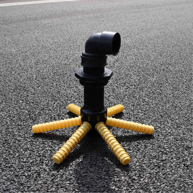 Softened water quartz sand activated carbon filter Six claw side into lower water distributor 4 inches up and down open glass fiber tank