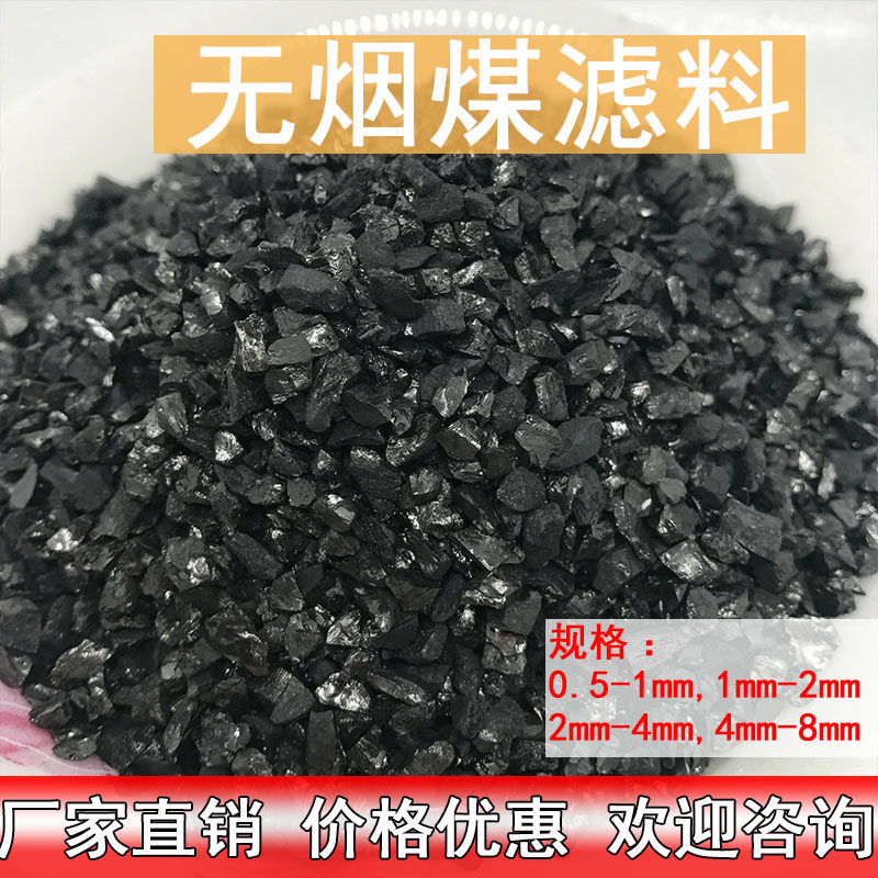 High quality anthracite filter material Waterworks drinking water cushion filter Industrial sewage treatment purification filter material