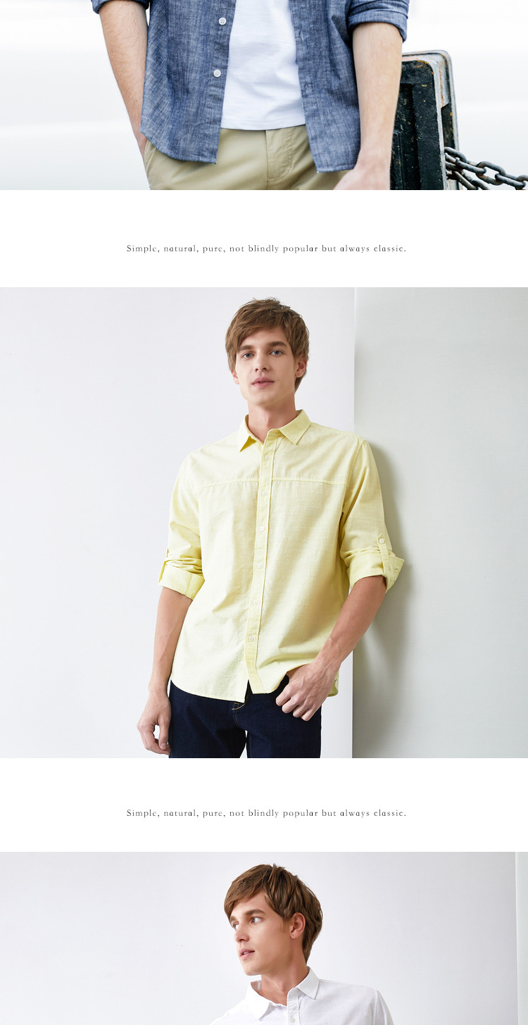 Áo thun cotton nam cotton nam dài tay màu trắng áo sơ mi trang nam cao cấp