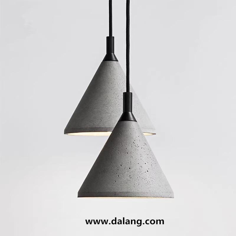 Wabi-Sabi Industrial Style Cement Pendant Light, Trendy Decoration for Restaurant Front Desk, Exhibition Hall, Guesthouse, Concrete Water-Polished White Sandstone Lamp