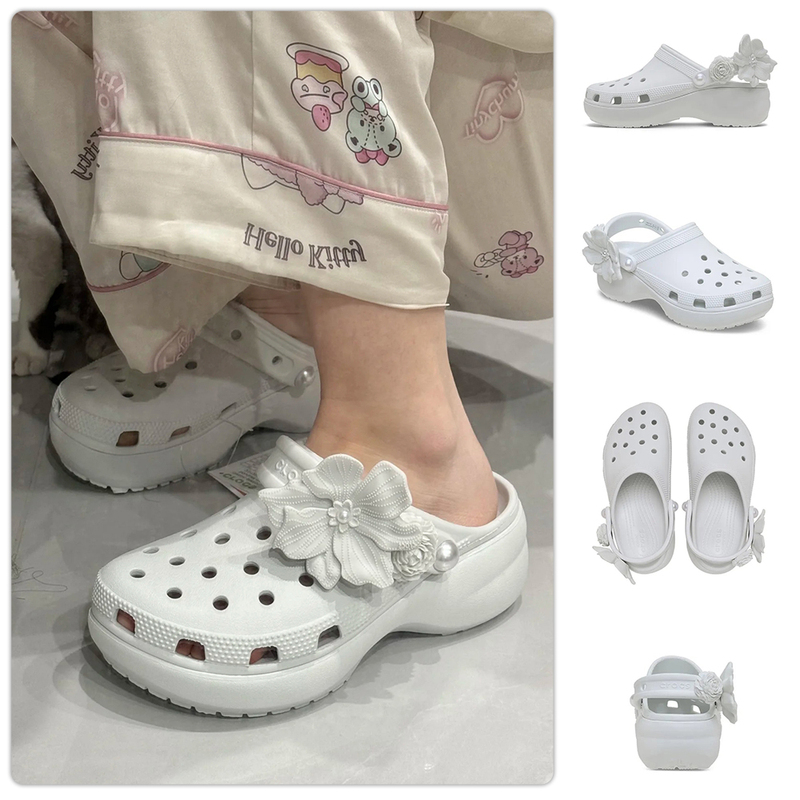 Crocs New Cloud Bouquet/Flower Cluster Clogs Women's Shoes Beach Sandals 211292/213119